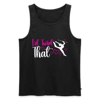 Majorette Gymnastique Majorettes Bâton Twirling - Débardeur bio Premium Homme - noir - Devant - Michal (187cm)
