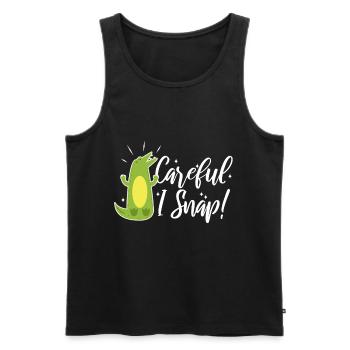 Careful i snap alligator - Männer Premium Bio Tank Top - Schwarz - Vorne - AI Model Male 178 light (178cm)