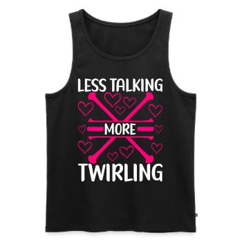 Majorette Gymnastique Majorettes Bâton Twirling - Débardeur bio Premium Homme - noir - Devant - Michal (187cm)