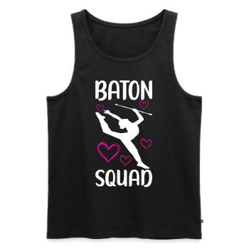 Majorette Gymnastique Majorettes Bâton Twirling - Débardeur bio Premium Homme - noir - Devant - Michal (187cm)