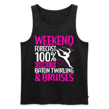 Majorette Gymnastique Majorettes Bâton Twirling - Débardeur bio Premium Homme - noir - Devant - Michal (187cm)