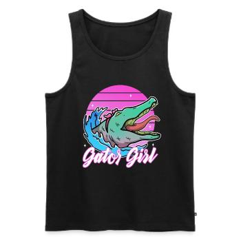 Gator Girl - Männer Premium Bio Tank Top - Schwarz - Vorne - AI Model Male 178 light (178cm)
