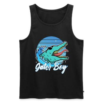Gator Boy - Männer Premium Bio Tank Top - Schwarz - Vorne - AI Model Male 178 light (178cm)