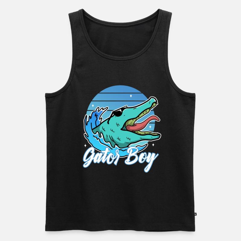 Gator Boy - Männer Premium Bio Tank Top - Schwarz