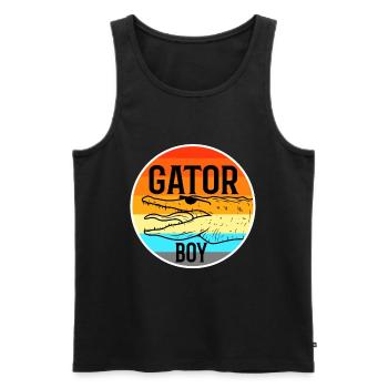 Gator Boy - Männer Premium Bio Tank Top - Schwarz - Vorne - AI Model Male 178 light (178cm)