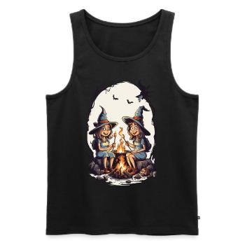 Witches Kids Campfire Halloween Fun - Men's Premium Organic Tank Top - black - Front - Michal (187cm)