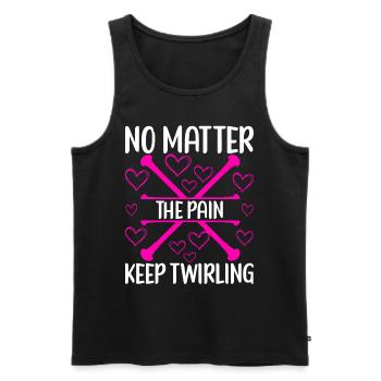 Majorette Gymnastique Majorettes Bâton Twirling - Débardeur bio Premium Homme - noir - Devant - Michal (187cm)