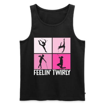 Majorette Gymnastique Majorettes Bâton Twirling - Débardeur bio Premium Homme - noir - Devant - Michal (187cm)
