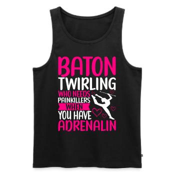 Majorette Gymnastique Majorettes Bâton Twirling - Débardeur bio Premium Homme - noir - Devant - Michal (187cm)