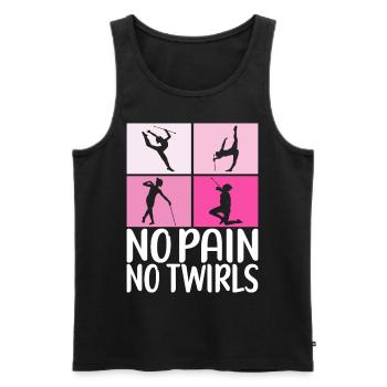 Majorette Gymnastique Majorettes Bâton Twirling - Débardeur bio Premium Homme - noir - Devant - Michal (187cm)