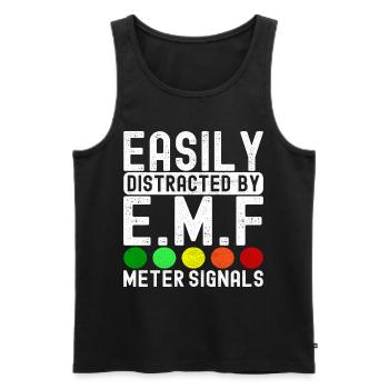 Paranormal Investigator Ghost Hunting - Men's Premium Organic Tank Top - black - Front - Michal (187cm)