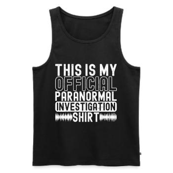 Enquêteur paranormal Chasse aux fantômes - Débardeur bio Premium Homme - noir - Devant - Michal (187cm)