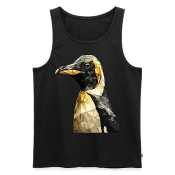 Kaiserpinguin Geometrische Kunst Polygonale Grafik - Männer Premium Bio Tank Top - Schwarz - Vorne - AI Model Male 178 light (178cm)