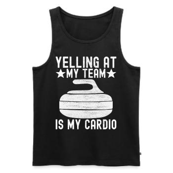 Curling Curling Players - Men's Premium Organic Tank Top - black - Front - AI Model Male 178 light (178cm)