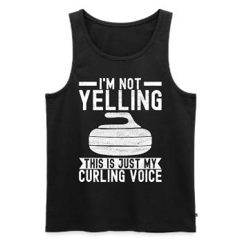 Curling Curling Players - Men's Premium Organic Tank Top - black - Front - AI Model Male 178 light (178cm)