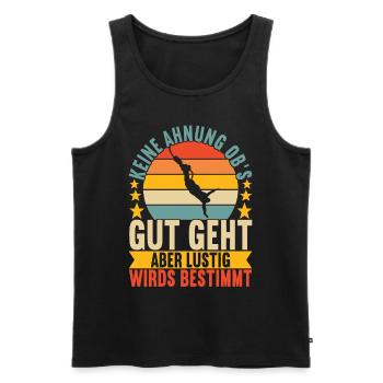 Bungee Bungeespringer - Männer Premium Bio Tank Top - Schwarz - Vorne - AI Model Male 178 light (178cm)