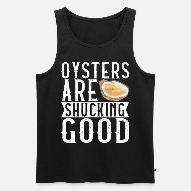 Austern Austernliebhaber - Männer Premium Bio Tank Top - Schwarz