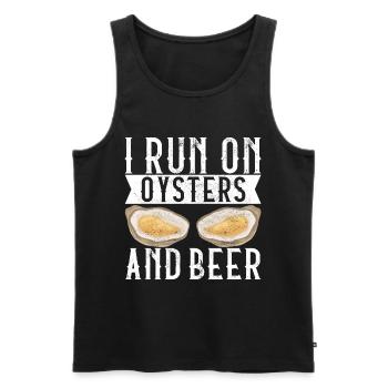 Oysters Oyster Lovers - Men's Premium Organic Tank Top - black - Front - Michal (187cm)
