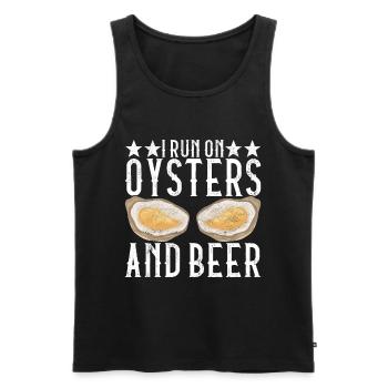 Austern Austernliebhaber - Männer Premium Bio Tank Top - Schwarz - Vorne - AI Model Male 178 light (178cm)