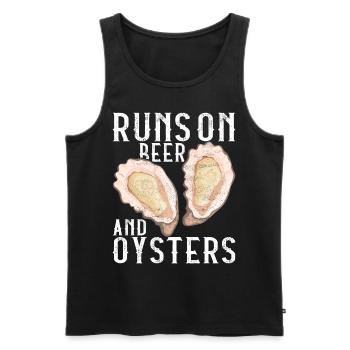 Oysters Oyster Lovers - Men's Premium Organic Tank Top - black - Front - Michal (187cm)