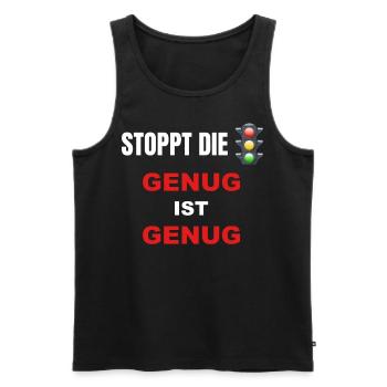 Stoppt die Ampel - genug ist genug - Männer Premium Bio Tank Top - Schwarz - Vorne - AI Model Male 178 light (178cm)