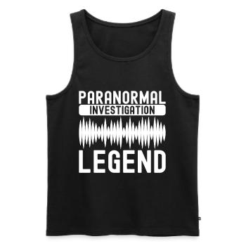 Enquêteur paranormal Chasse aux fantômes - Débardeur bio Premium Homme - noir - Devant - Michal (187cm)
