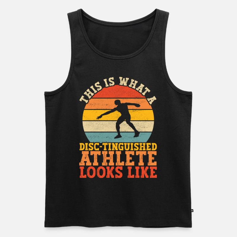 Diskuswerfer Diskuswurf - Männer Premium Bio Tank Top - Schwarz