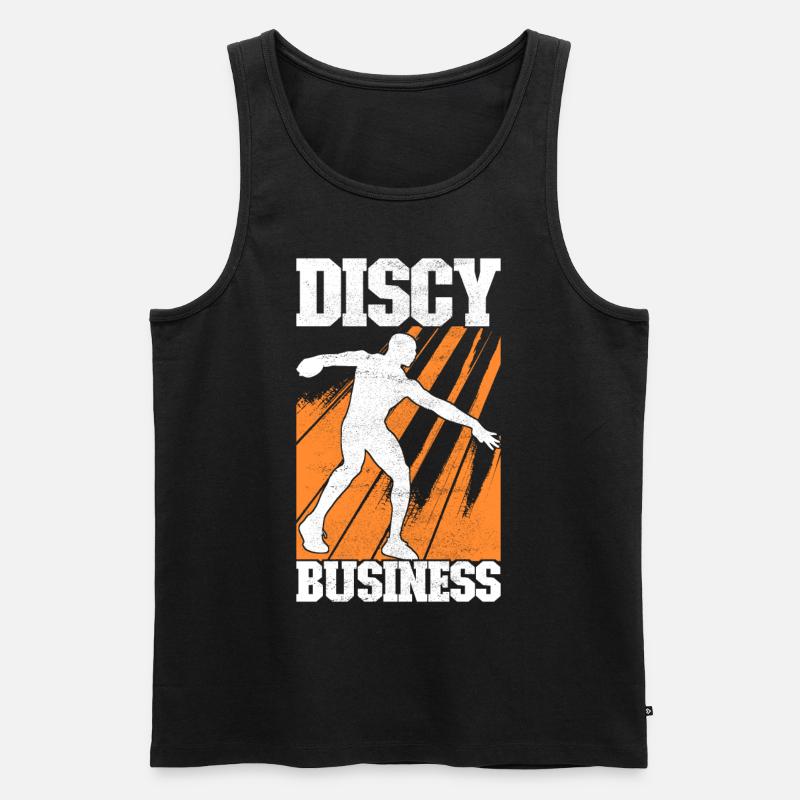 Diskuswerfer Diskuswurf - Männer Premium Bio Tank Top - Schwarz