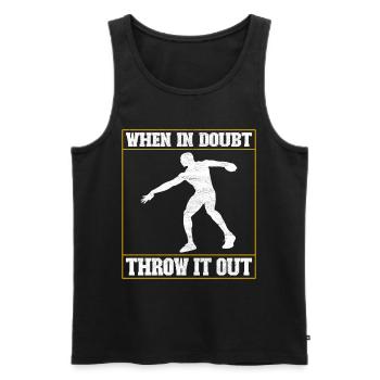 Diskuswerfer Diskuswerfen - Männer Premium Bio Tank Top - Schwarz - Vorne - AI Model Male 178 light (178cm)