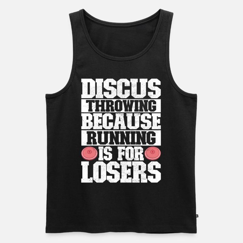 Diskuswerfer Diskuswerfen - Männer Premium Bio Tank Top - Schwarz