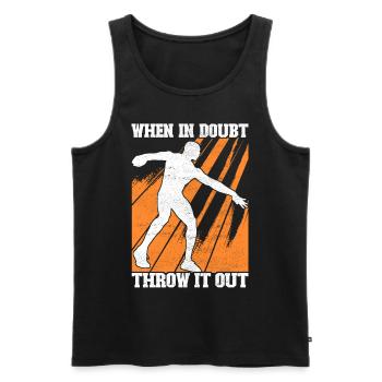 Diskuswerfer Diskuswerfen - Männer Premium Bio Tank Top - Schwarz - Vorne - AI Model Male 178 light (178cm)