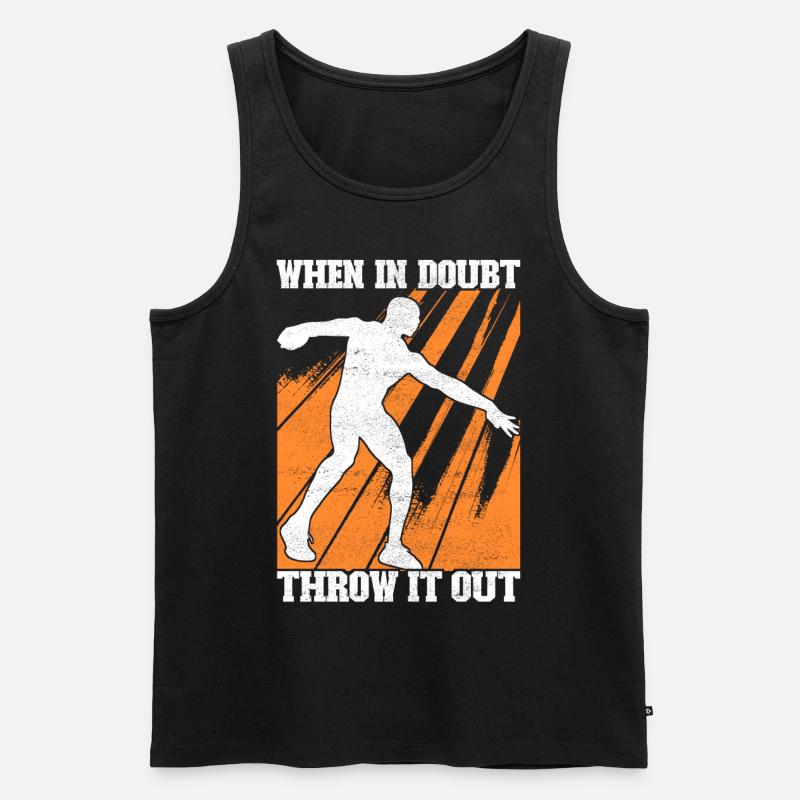 Diskuswerfer Diskuswerfen - Männer Premium Bio Tank Top - Schwarz