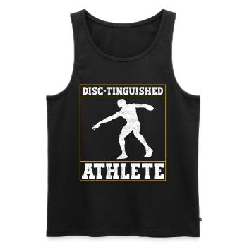 Diskuswerfer Diskuswerfen - Männer Premium Bio Tank Top - Schwarz - Vorne - AI Model Male 178 light (178cm)