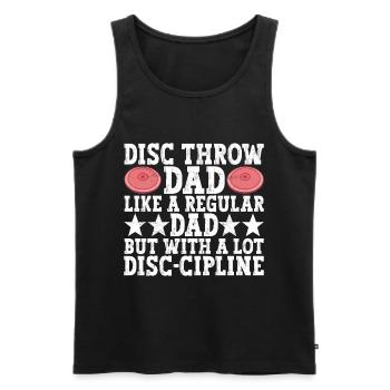 Diskuswerfer Diskuswerfen - Männer Premium Bio Tank Top - Schwarz - Vorne - AI Model Male 178 light (178cm)