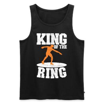 Diskuswerfer Diskuswerfen - Männer Premium Bio Tank Top - Schwarz - Vorne - AI Model Male 178 light (178cm)