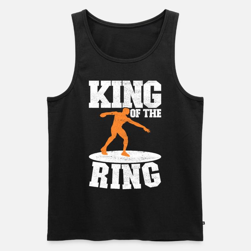 Diskuswerfer Diskuswerfen - Männer Premium Bio Tank Top - Schwarz