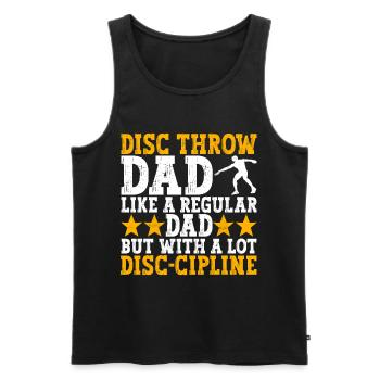 Diskuswerfer Diskuswerfen - Männer Premium Bio Tank Top - Schwarz - Vorne - AI Model Male 178 light (178cm)