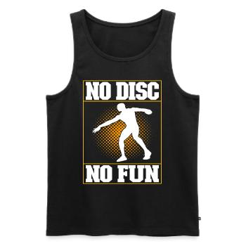Diskuswerfer Diskuswerfen - Männer Premium Bio Tank Top - Schwarz - Vorne - AI Model Male 178 light (178cm)