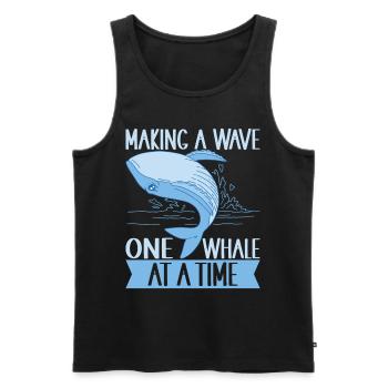 Whales Whale - Men's Premium Organic Tank Top - black - Front - AI Model Male 178 light (178cm)