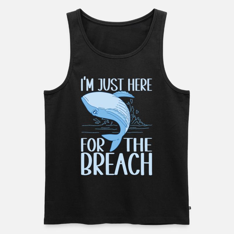 Wale Walfisch - Männer Premium Bio Tank Top - Schwarz