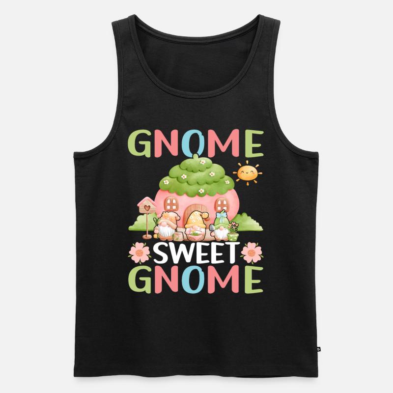 Gartenzwerge Gartenarbeit - Männer Premium Bio Tank Top - Schwarz