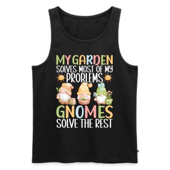 Nains de jardin Jardinage - Débardeur bio Premium Homme - noir - Devant - Michal (187cm)