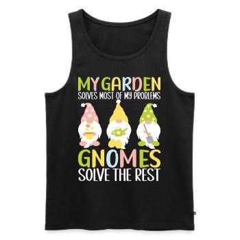 Nains de jardin Jardinage - Débardeur bio Premium Homme - noir - Devant - Michal (187cm)