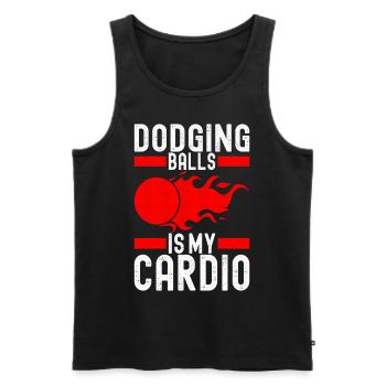 Dodgeball Dodgeball - Men's Premium Organic Tank Top - black - Front - AI Model Male 178 light (178cm)