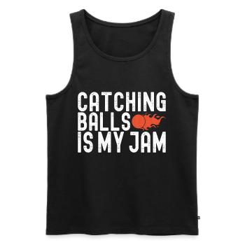 Dodgeball Dodgeball - Men's Premium Organic Tank Top - black - Front - AI Model Male 178 light (178cm)