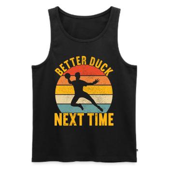 Dodgeball Dodgeball - Men's Premium Organic Tank Top - black - Front - AI Model Male 178 light (178cm)