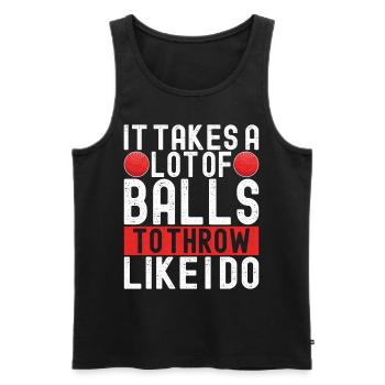 Dodgeball Dodgeball - Men's Premium Organic Tank Top - black - Front - AI Model Male 178 light (178cm)