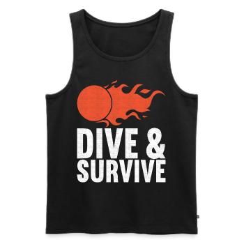 Dodgeball Dodgeball - Men's Premium Organic Tank Top - black - Front - AI Model Male 178 light (178cm)