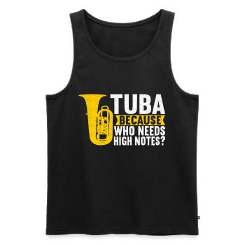 Tuba Tubiste - Débardeur bio Premium Homme - noir - Devant - AI Model Male 178 light (178cm)