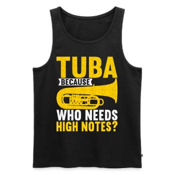 Tuba Tubiste - Débardeur bio Premium Homme - noir - Devant - AI Model Male 178 light (178cm)